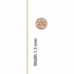 Gold plated 1.5mm Snake Chain Necklace