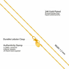 1.2mm Twisted Box Chain Necklace