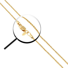 Gold Plated 1mm Rope Chain