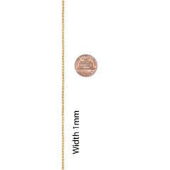 Gold Plated 1mm Rope Chain