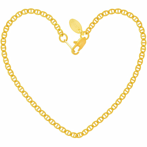 Gold Plated 2.6mm Mariner Anklet