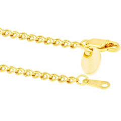 Gold Plated 2.7mm Open Weave Link Anklet