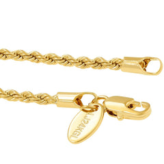 Gold Plated 2mm Rope Bracelet
