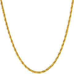Gold Plated 2mm Twister Weave Chain