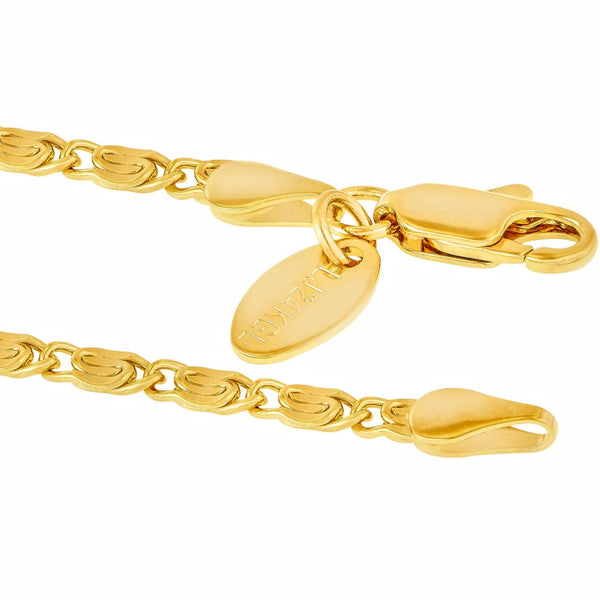 Gold Plated 3mm Diamond Cut Scroll Anklet