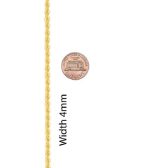 Gold Plated 4mm Rope Chain