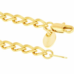 Gold Plated 4mm Diamond Cut Curb Link Anklet