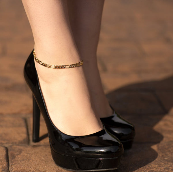 Figaro Chain Anklet, 5mm | Lifetime Jewelry Figaro Chain Anklet, 5mm | Lifetime Jewelry