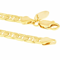 Gold Plated 5mm Crushed Mariner Anklet