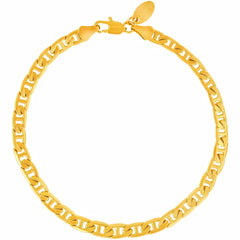 Gold Plated 5mm Mariner Link Anklet