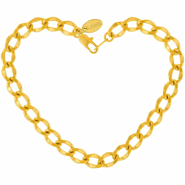 Gold Plated 5mm Open Link Anklet