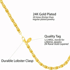Gold Plated 5mm Diamond Cut Scroll Anklet