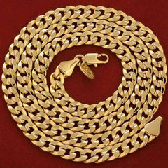 Gold plated 6mm Cuban Link Chain Necklace