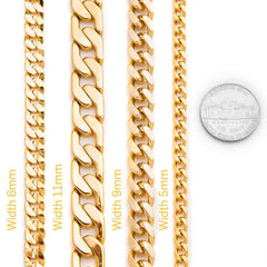 Gold plated 6mm Cuban Link Chain Necklace