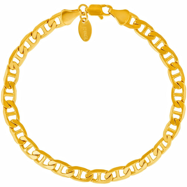 Gold Platad 6mm Mariner Link Chain Anklet