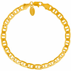 Gold Platad 6mm Mariner Link Chain Anklet