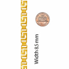 Gold Plated 8.5mm Greek Key Bracelet