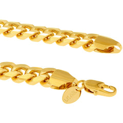 Gold Plated 9mm Cuban Link Chain (Round)