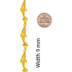 Gold Plated Dolphin Link Charm Bracelet