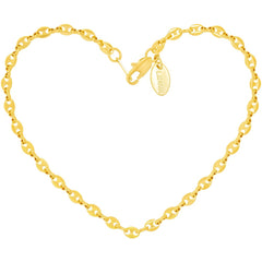 Gold Plated O-Link Chain Anklet