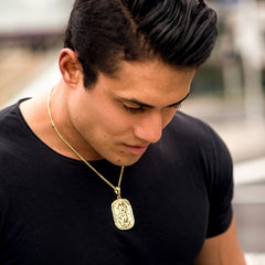 Gold Plated Our Lady of Guadalupe Pendant with Necklace