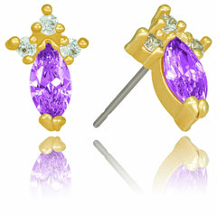Gold-plated-birthstone-marquise-earrings