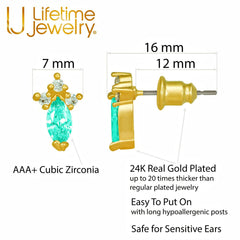 Gold-plated-birthstone-marquise-earrings