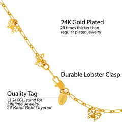 Gold Plated Butterfly Anklet