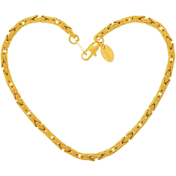 Gold Plated Byzantine Chain Anklet