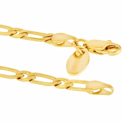 Gold Plated Flat Figaro Anklet