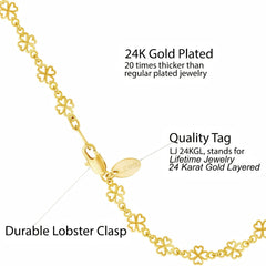 Gold Plated Good Luck Anklet