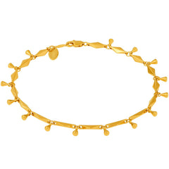 Gold Plated Teardrop Anklet