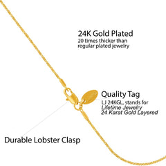 Gold Plated Twisted Box Chain Anklet