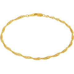 Gold Plated Whisper Chain Anklet