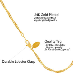 Gold Plated Whisper Chain Anklet