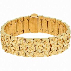 Gold Plated 23mm Extra Wide Nugget Bracelet