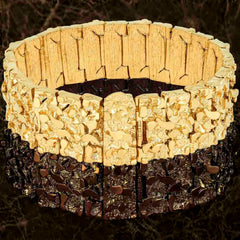 Gold Plated 23mm Extra Wide Nugget Bracelet