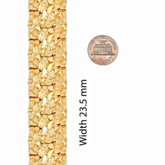 Gold Plated 23mm Extra Wide Nugget Bracelet