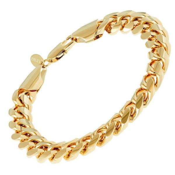 Gold Plated 11mm Cuban Link Bracelet