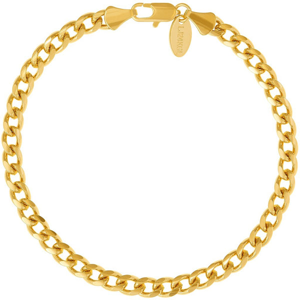 Gold Plated 5mm Gold Cuban Link Bracelet