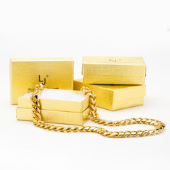 Gold Plated 11mm Gold Cuban Link Chain with boxes