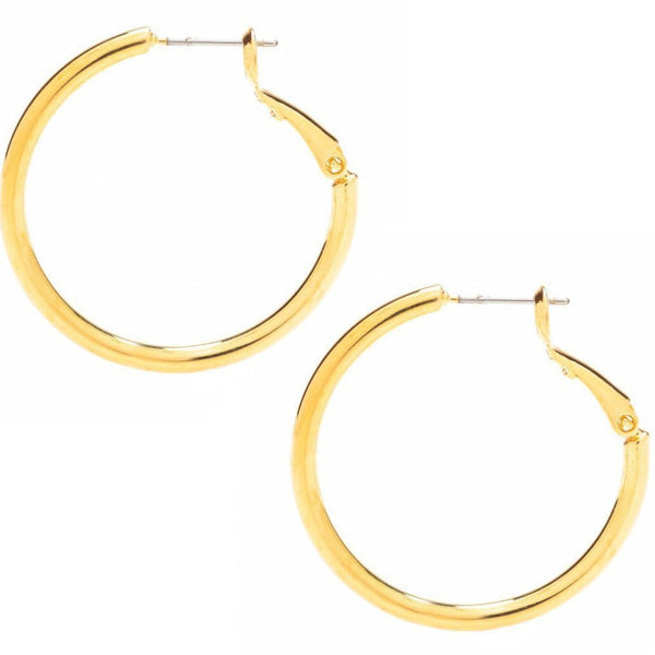 Gold Plated Hoop Earrings, Medium