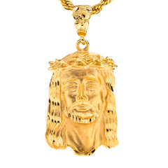 Gold Plated Jesus Pendant - Face of Christ