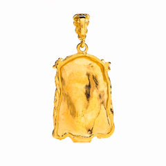 Back design of Gold Plated Jesus Pendant - Face of Christ