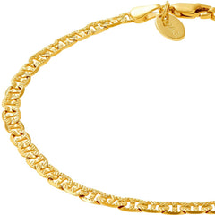Gold Plated 4mm Mariner Link Chain Anklet
