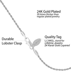 1mm Rope Chain Bracelet (White Gold)