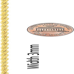 Gold Plated 3mm Rope Chain Anklet