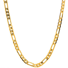 Gold Plated 4mm Figaro Chain Necklace