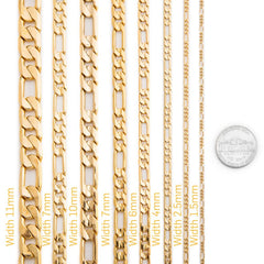 7mm Figaro Chain Figaro Chain Diamond Cut | Lifetime Jewelry
