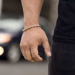 Gold Plated 7mm Rope Bracelet